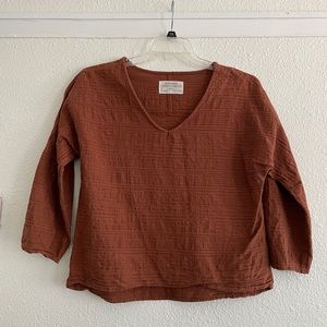 Rust REI 3/4 sleeve top